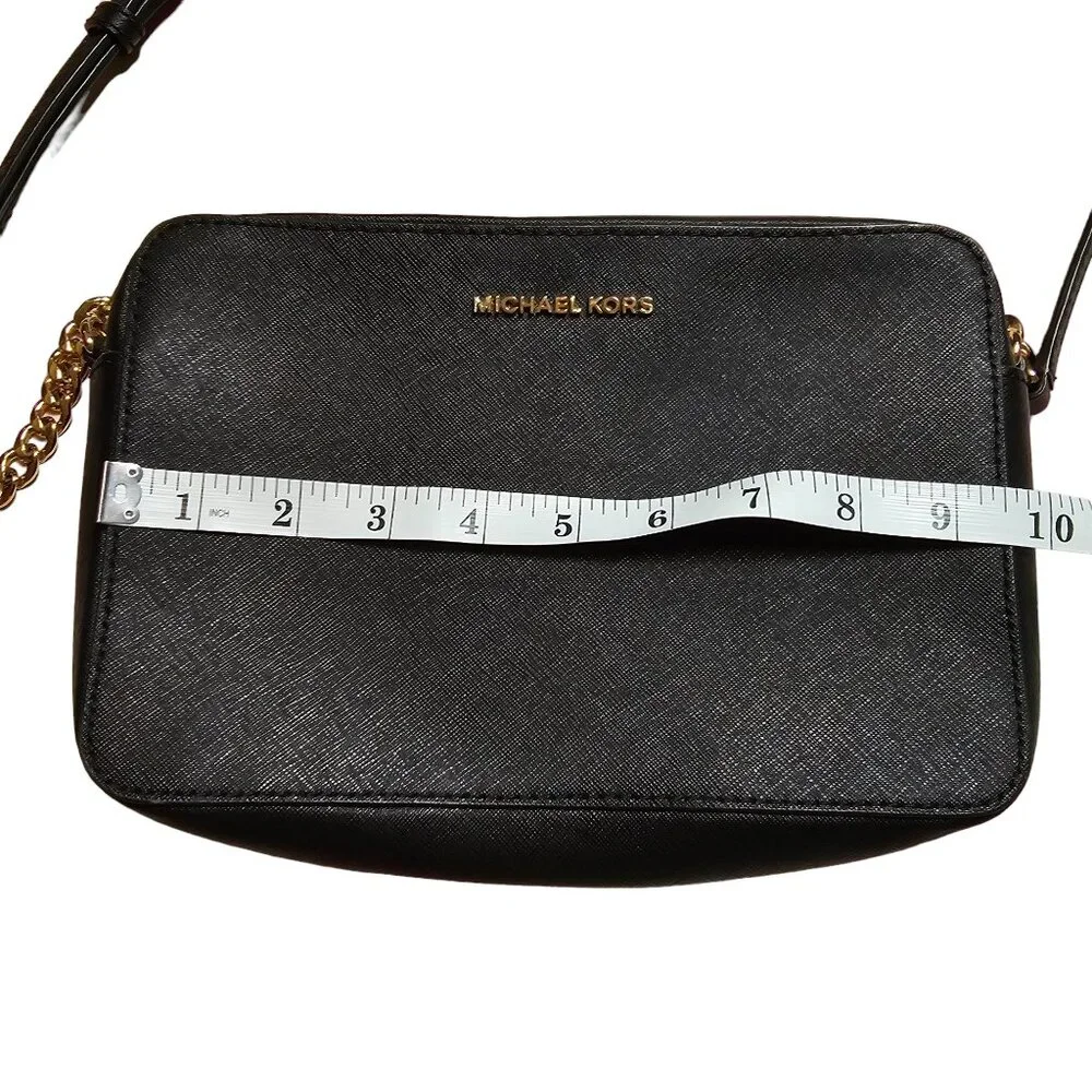 Michael Kors Black Crossbody with Gold Hardware Like‎ New Condition